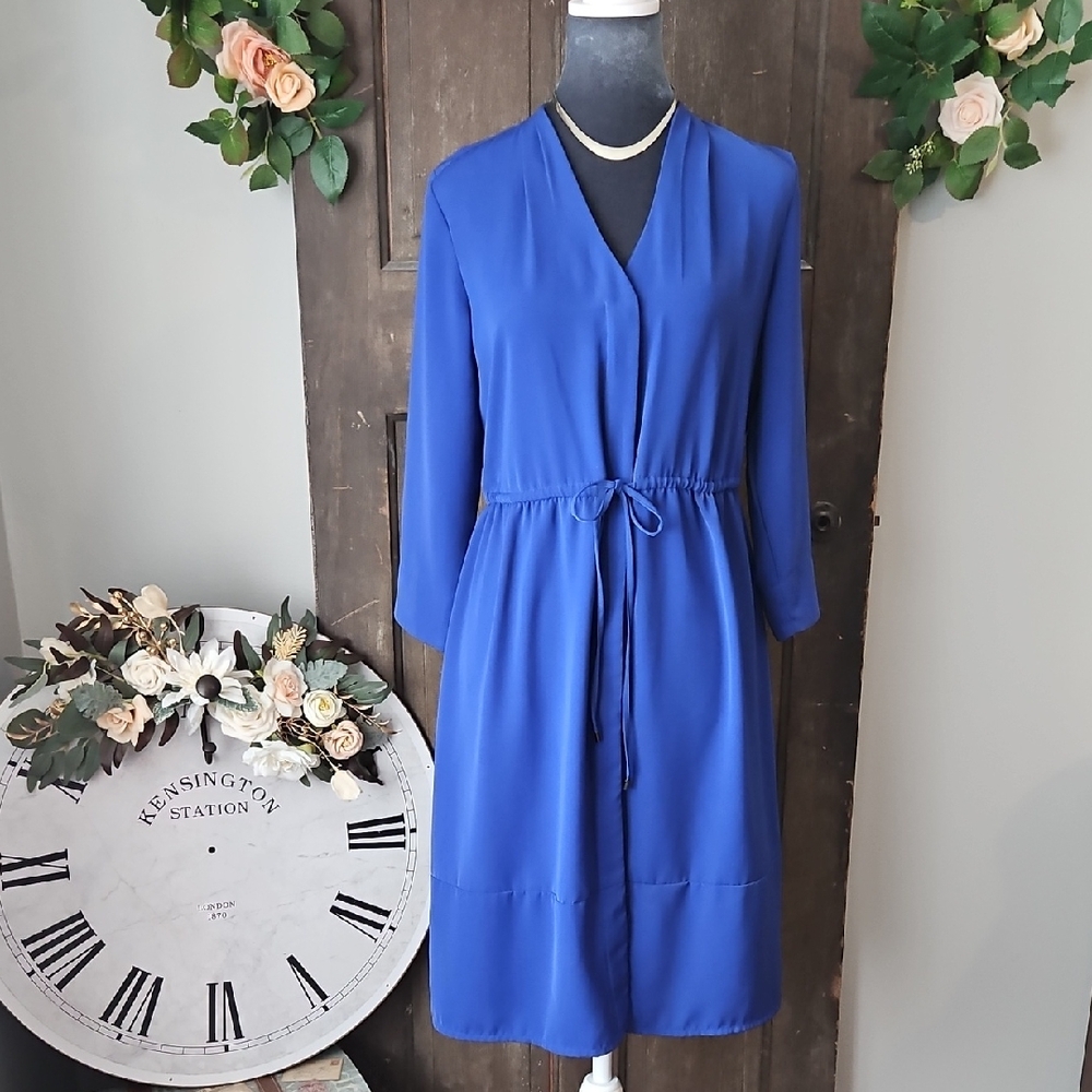 Ann Taylor Adjustable Tie-Waist Shirt Dress - Sz S